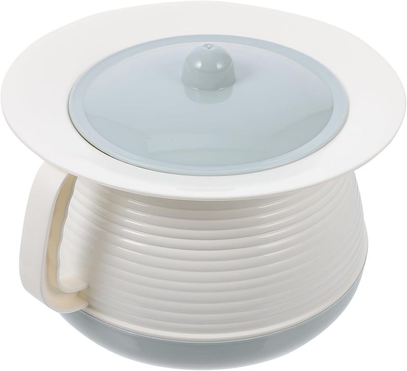 KALLORY Spittoon Urinal with Lid Plastic Urinal Bed Pan Elderly Covered Spittoon Portable Chamber Pot Adults Spittoon Disabled Chamber Pot Night Urine Pot Spittoon - Image 1